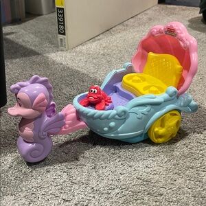 Fisher Price Little People Disney Little Mermaid Ariel's Sebastian Sea Carriage